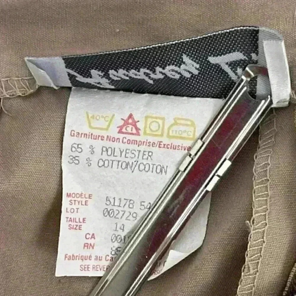 AUDREY L vintage ladies‎ pencil skirt size 14 tan - Picture 6 of 6